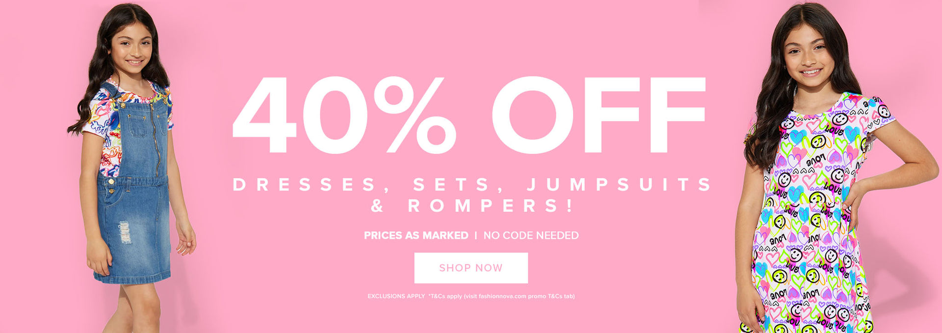 40% OFF KIDS DRESSES, SETS , JUMPSUITS