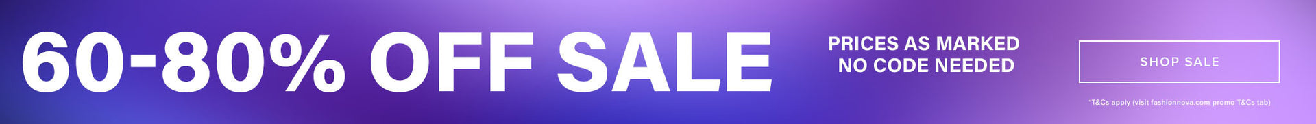 60-80% off sale